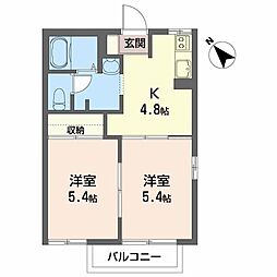 ディアスーメイト 2Kの間取図画像