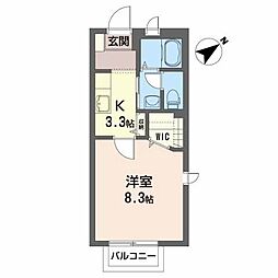 シャーメゾン大森 1Kの間取図画像