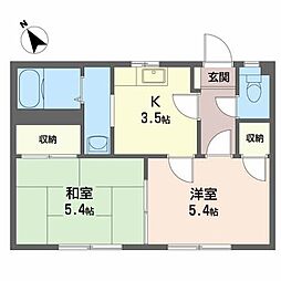 A&Mハウス 2Kの間取図画像