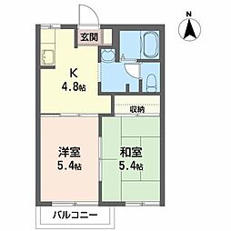 アクアリッチC 2Kの間取図画像