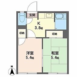 フォーブルおいしフォルテ 2Kの間取図画像