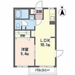 DIASK-2 1LDKの間取図画像