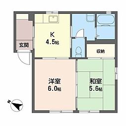 ディアス美晃 2Kの間取図画像