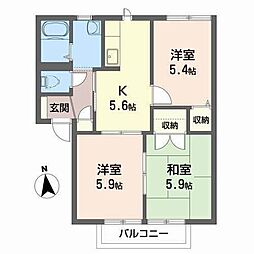 アークガーデン広面 3Kの間取図画像