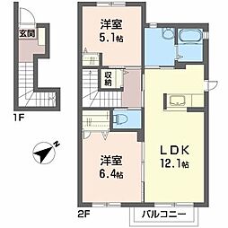 間取図画像 2LDK