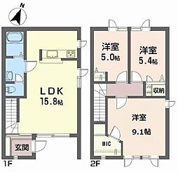 ディアス・パルモ虹ヶ丘Ａ 1階3LDKの間取り