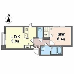 シャーメゾンカメリア 1LDKの間取図画像