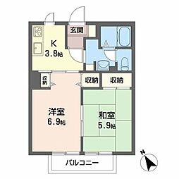 セフィラミカミA 2Kの間取図画像