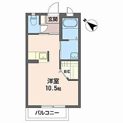 シャーメゾンサクラ ワンルームの間取図画像