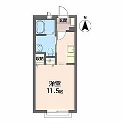 シャーメゾンゼファー ワンルームの間取図画像