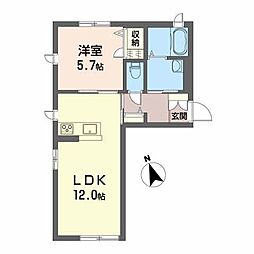 シャーメゾン和 1LDKの間取図画像