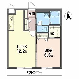 メゾンマスト南白土 1LDKの間取図画像