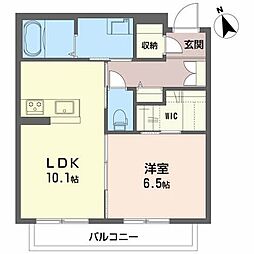 フロントマーレ 1LDKの間取図画像