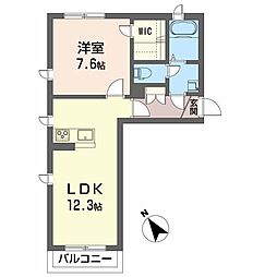 シャーメゾン御前南 1LDKの間取図画像