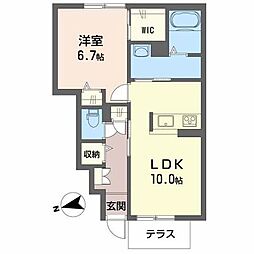 シャーメゾンリアンジュ 1LDKの間取図画像