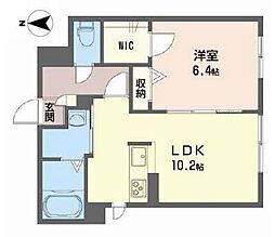 シャーメゾンラクロン 1LDKの間取図画像