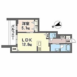 山形市十日町4丁目マンション 1LDKの間取図画像