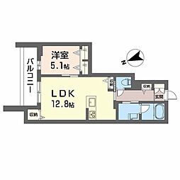 山形市十日町4丁目マンション 1LDKの間取図画像