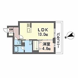 山形市十日町4丁目マンション 1LDKの間取図画像