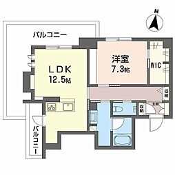 マグノリア上杉 2階1LDKの間取り