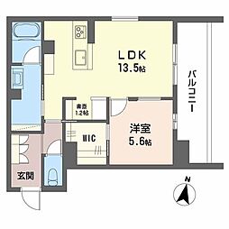 ＬＵＡＮＡ　ＫＡＭＩＳＵＧＩ 4階1LDKの間取り