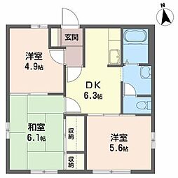 イグニシオン35 3DKの間取図画像