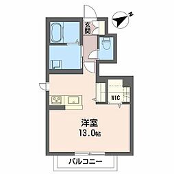 ヴェラール ワンルームの間取図画像