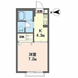 エストラーダ,M 1Kの間取図画像