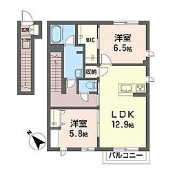 間取図画像 2LDK