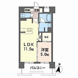 シャーメゾンステージ広瀬通 1LDKの間取図画像