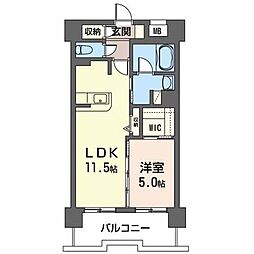 シャーメゾンステージ広瀬通 1LDKの間取図画像