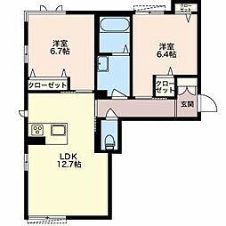 M'sLotus 2LDKの間取図画像