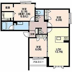 グランメゾン・K 3LDKの間取図画像