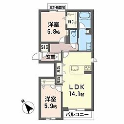 間取図画像 2LDK