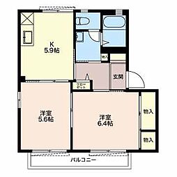 カーサ・スペラーレ 2Kの間取図画像