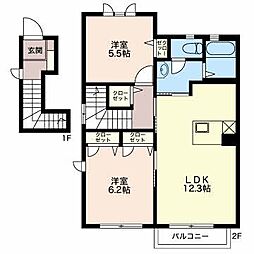 間取図画像 2LDK