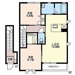 CandyHouse 2LDKの間取図画像