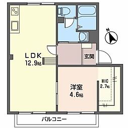 メゾンボナールN 1LDKの間取図画像