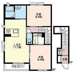 並木E 2LDKの間取図画像