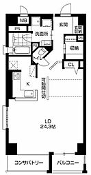 Granmast鶴舞 ワンルームの間取図画像