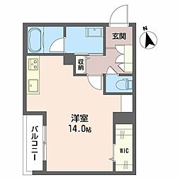 NGE金山プルミエ ワンルームの間取図画像