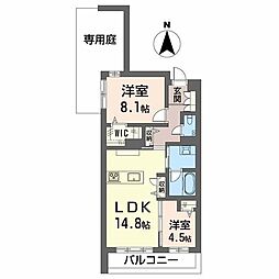シャーメゾン国府宮駅前 2LDKの間取図画像
