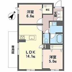 アーデルドルフ一社 2LDKの間取図画像