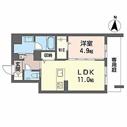 プレシャスレジデンス丸の内 1LDKの間取図画像