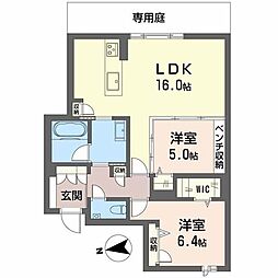 城山 ODAZEN 2LDKの間取図画像