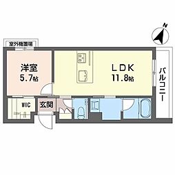 ローヤル錦 1LDKの間取図画像