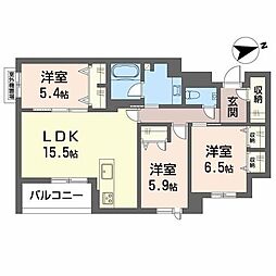 Wistar Hills Atsuta 3LDKの間取図画像