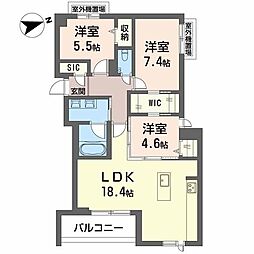 Wistar Hills Atsuta 3LDKの間取図画像