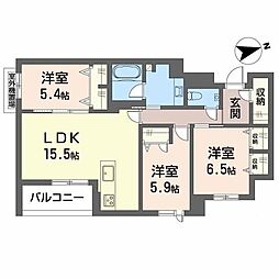 Wistar Hills Atsuta 3LDKの間取図画像