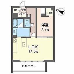 ザ リッツ大手町 1LDKの間取図画像